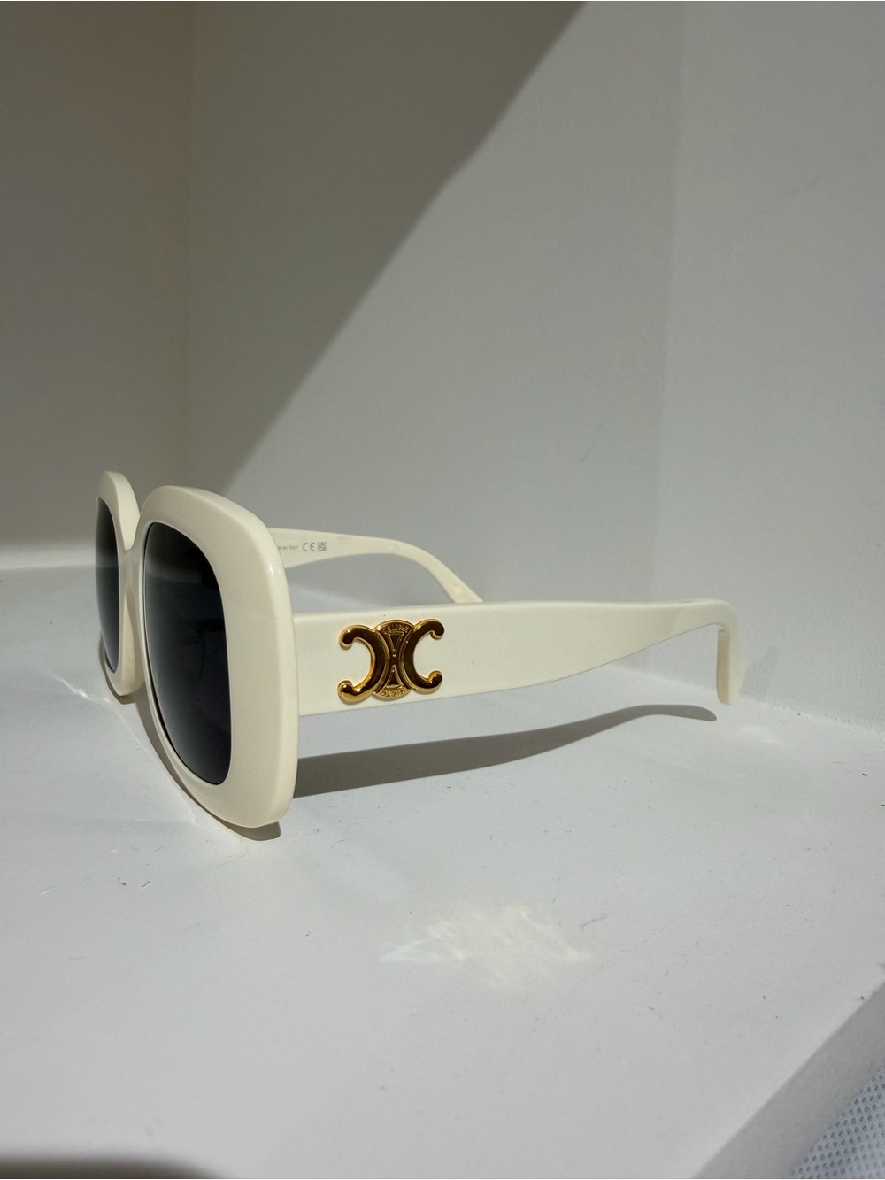 Celine Triomphe Sunglasses in Ivory - Picture 3 of 5